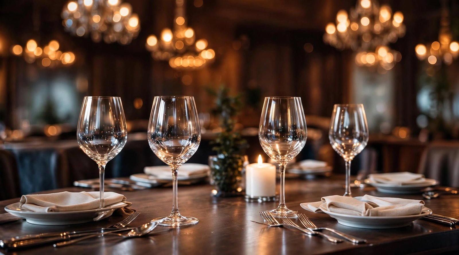 Fine dining table setting